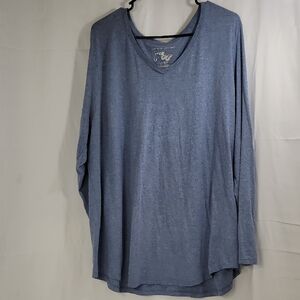 Just My Size Blue Long Sleeve Tee